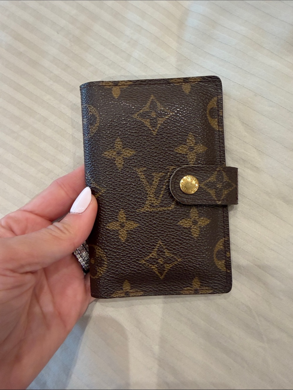 Louis Vuitton Monogram Canvas Card Case in Brown and Gold